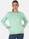 Women Green Embroidered Sweatshirt