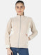 Women Beige Check Sweatshirt
