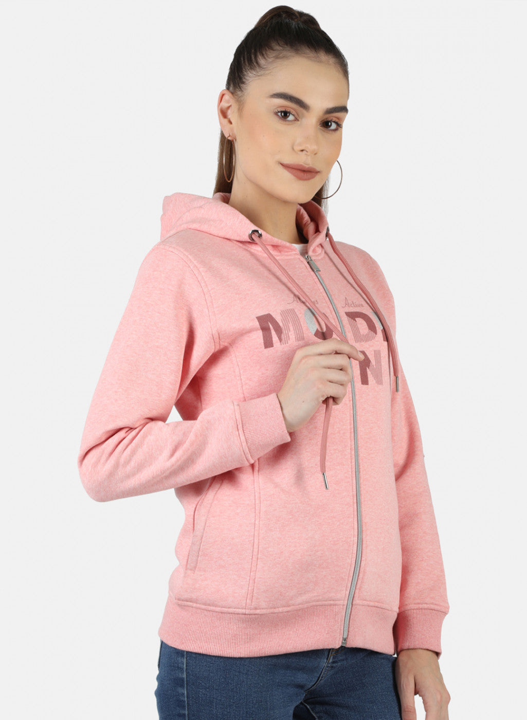 Women Pink Printed Sweatshirt