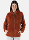 Women Orange Solid Sweatshirt