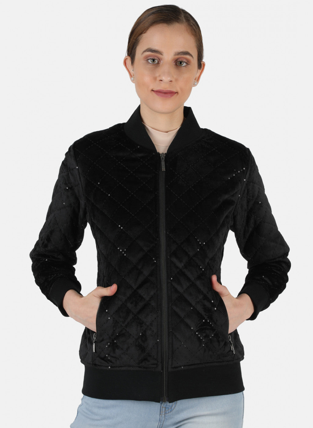 Women Black Check Jacket