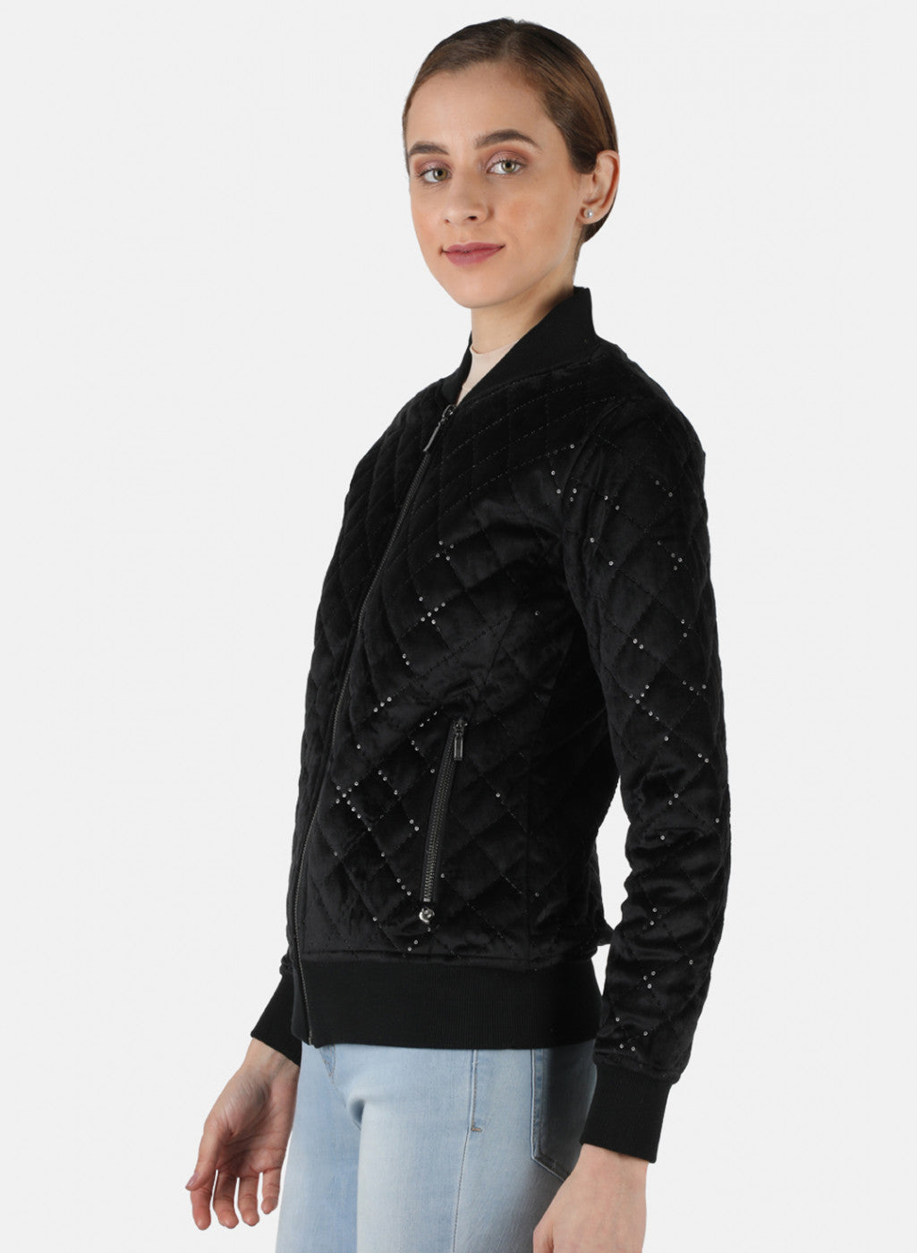 Women Black Check Jacket