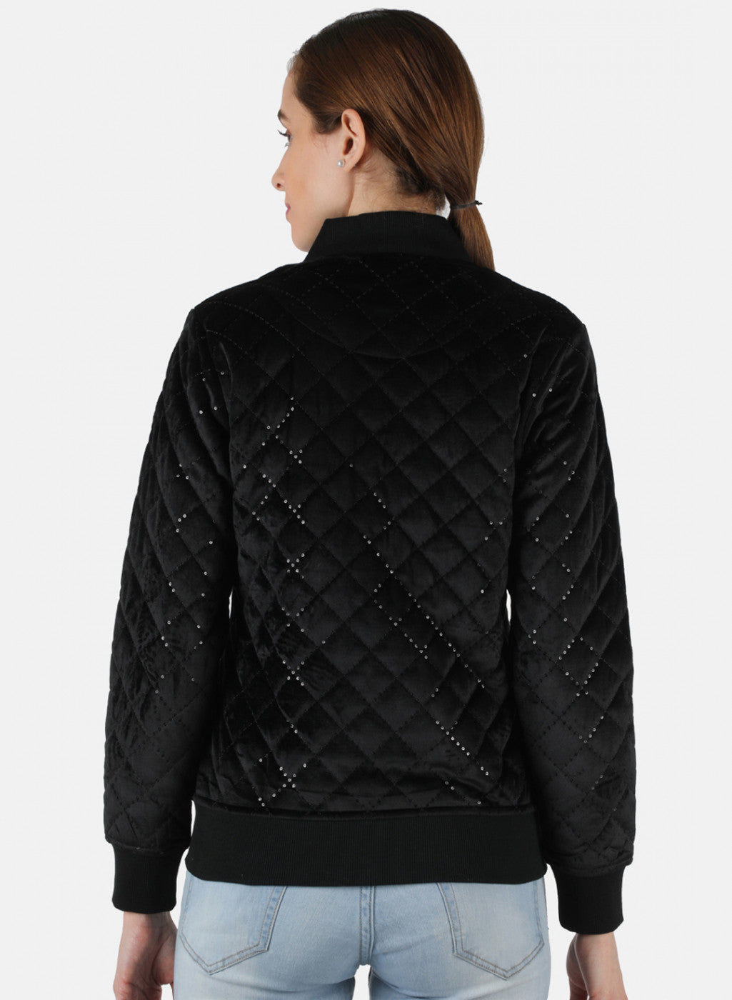 Women Black Check Jacket