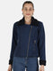 Women Navy Blue Solid Jacket