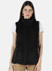 Women Black Reversible Solid Sweatshirt