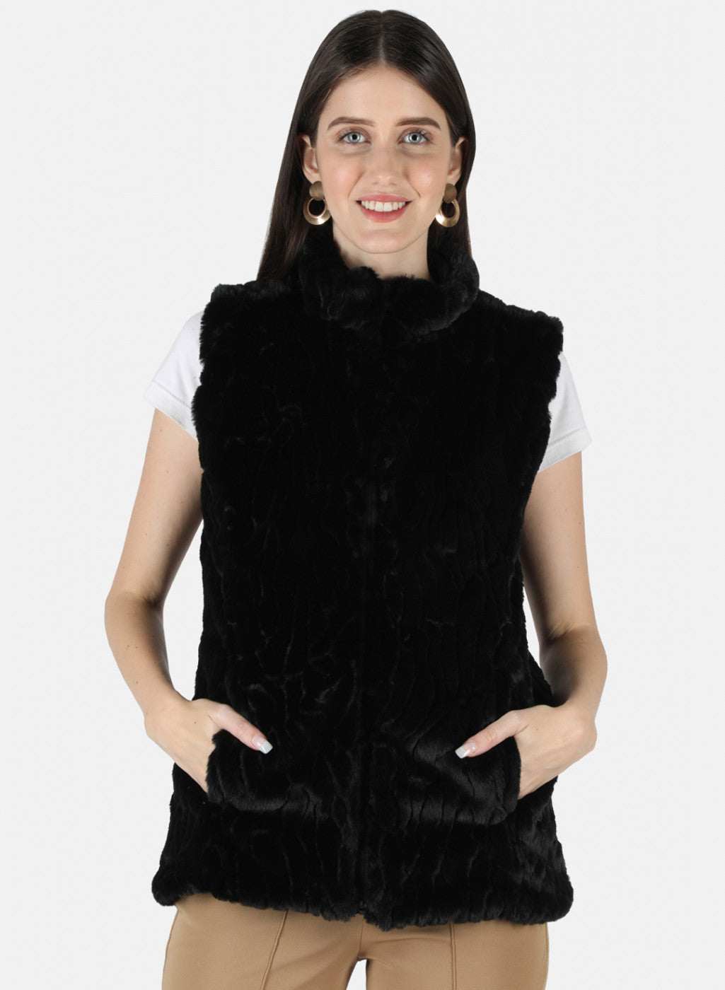 Women Black Reversible Solid Sweatshirt