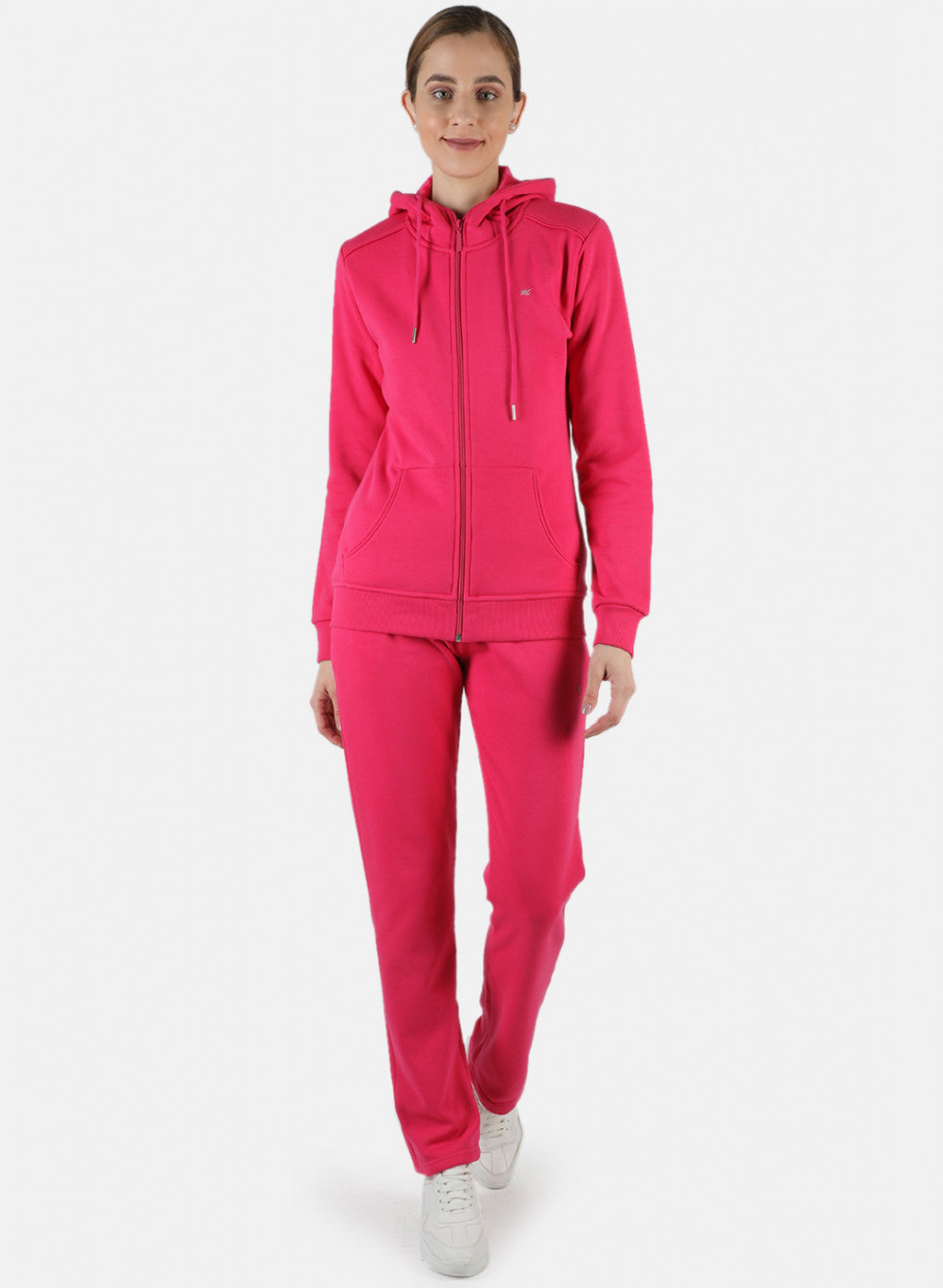 Women Pink Solid Tracksuit