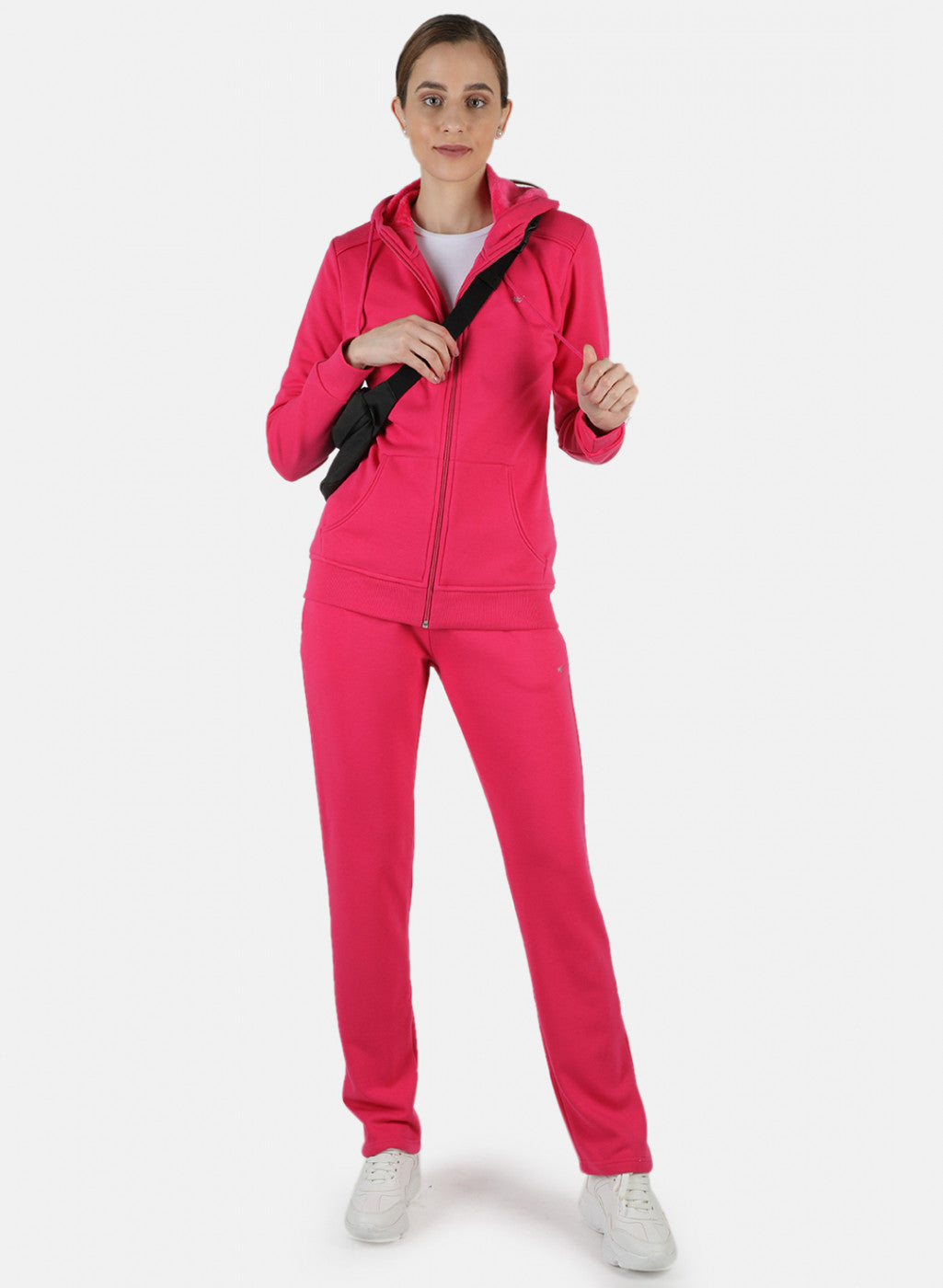 Women Pink Solid Tracksuit