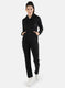 Women Black Solid Tracksuit