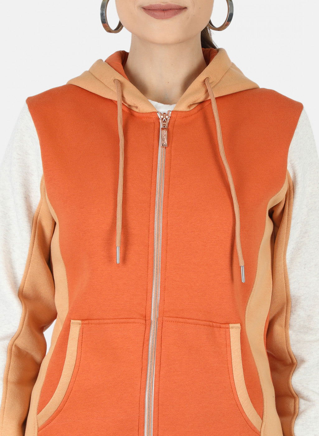 Women Orange Solid Tracksuit