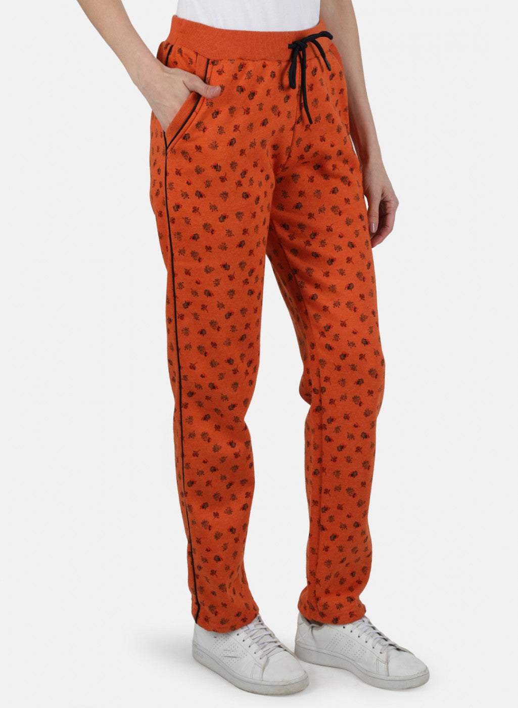 Women Orange Printed Winter Lower