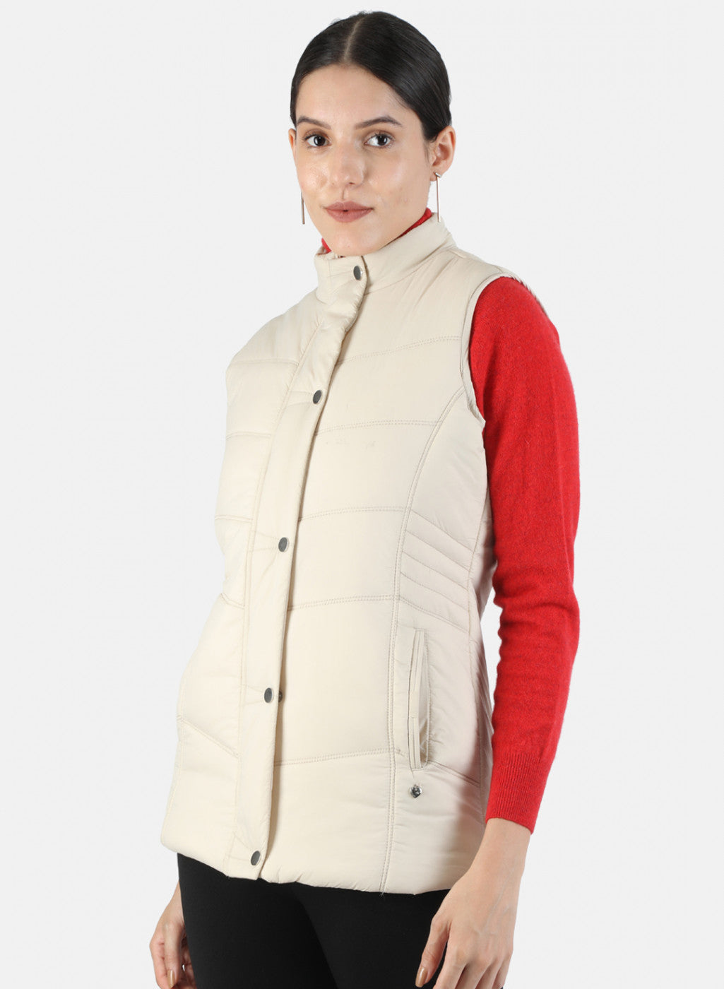 Women Beige Solid Jacket