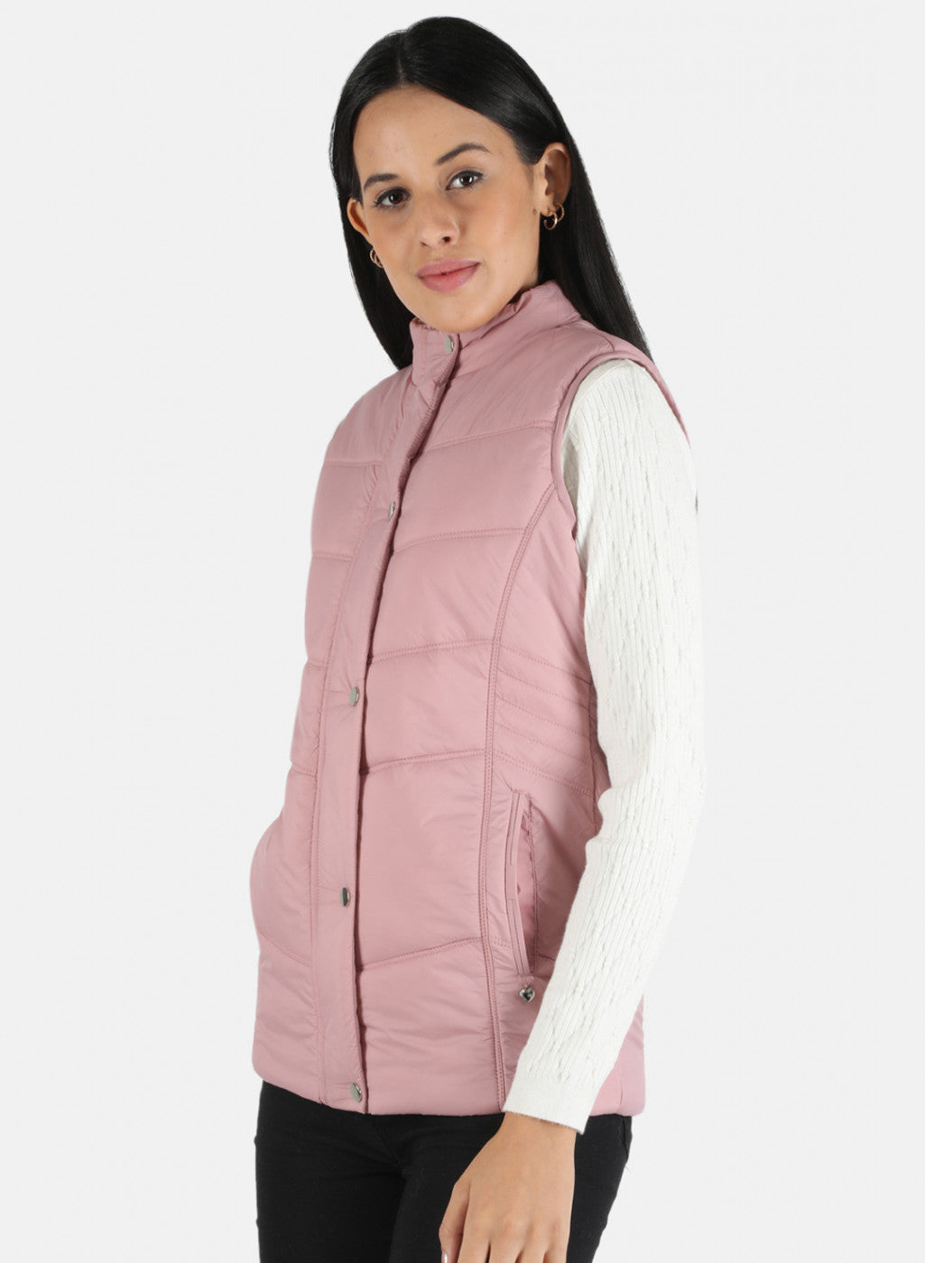 Women Pink Solid Jacket