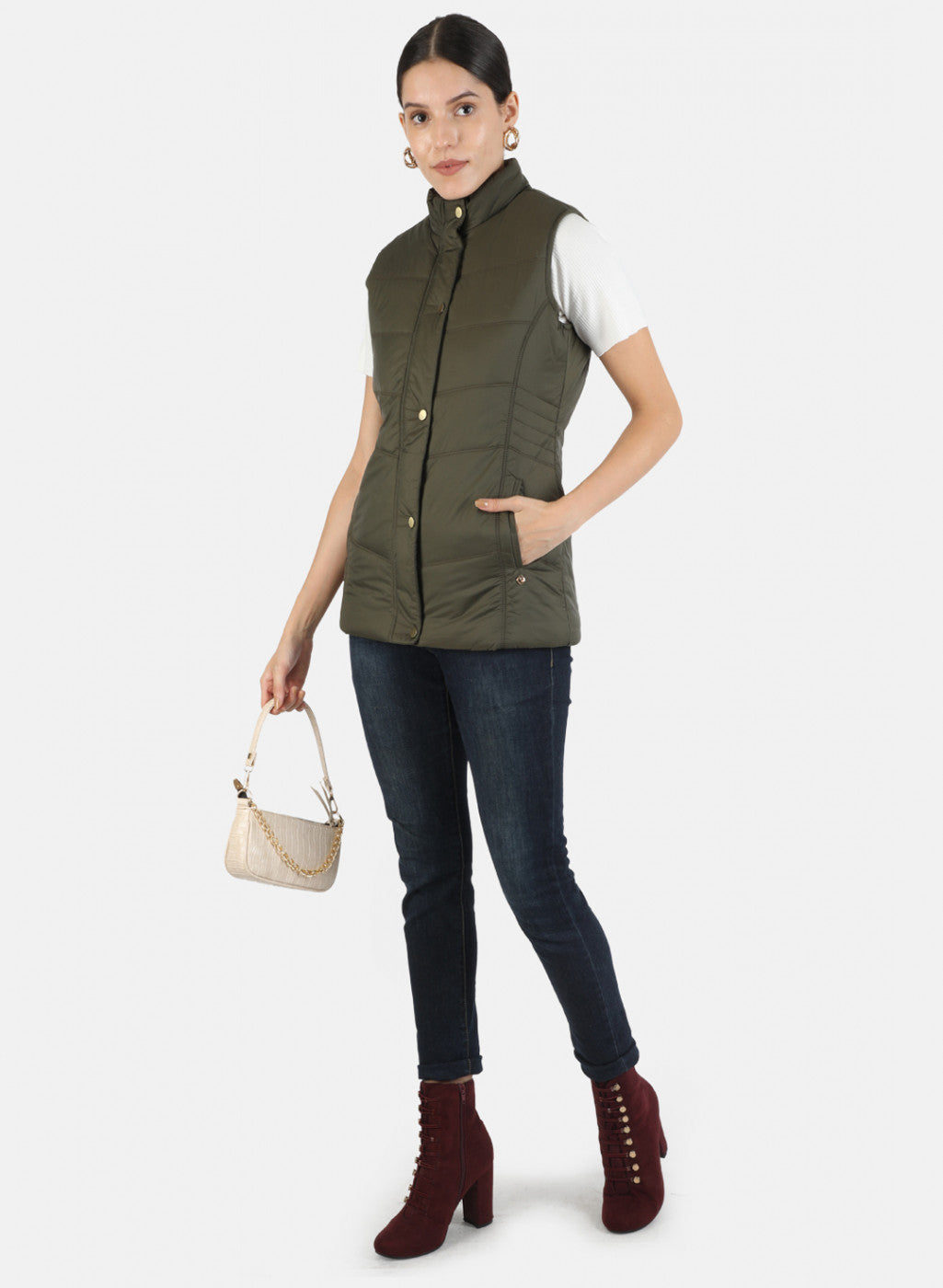 Women Green Solid Jacket