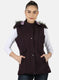 Women Purple Solid Jacket