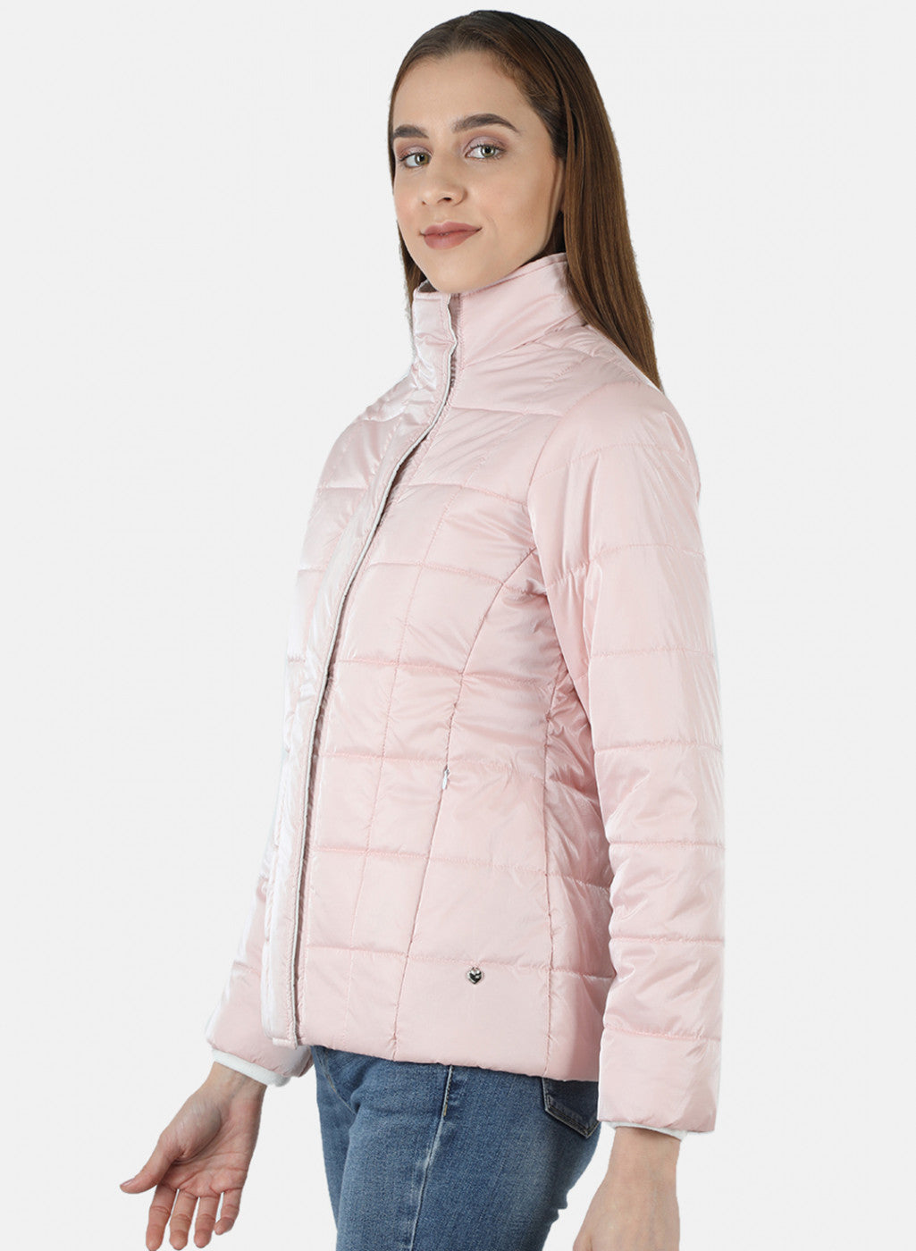 Women Pink Solid Jacket