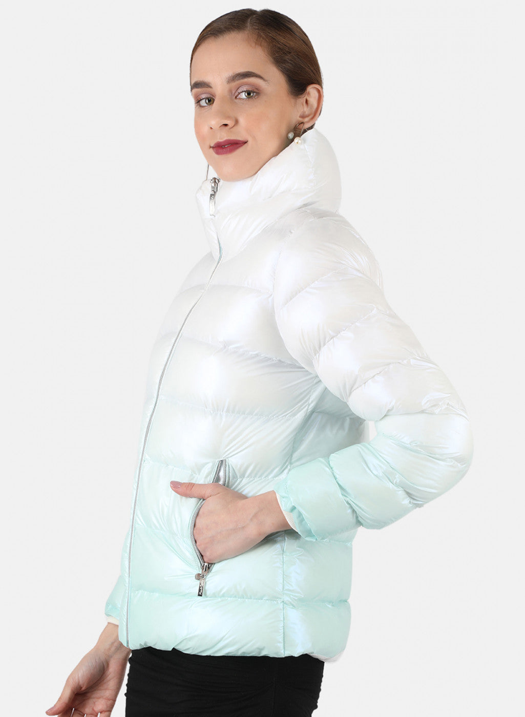 Women Blue Zig-Zag Jacket