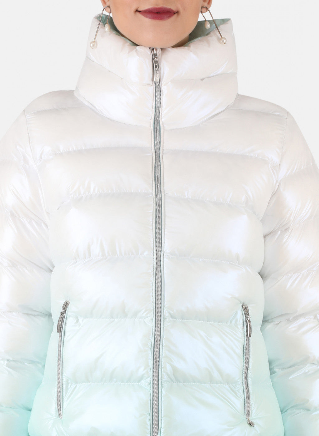 Women Blue Zig-Zag Jacket