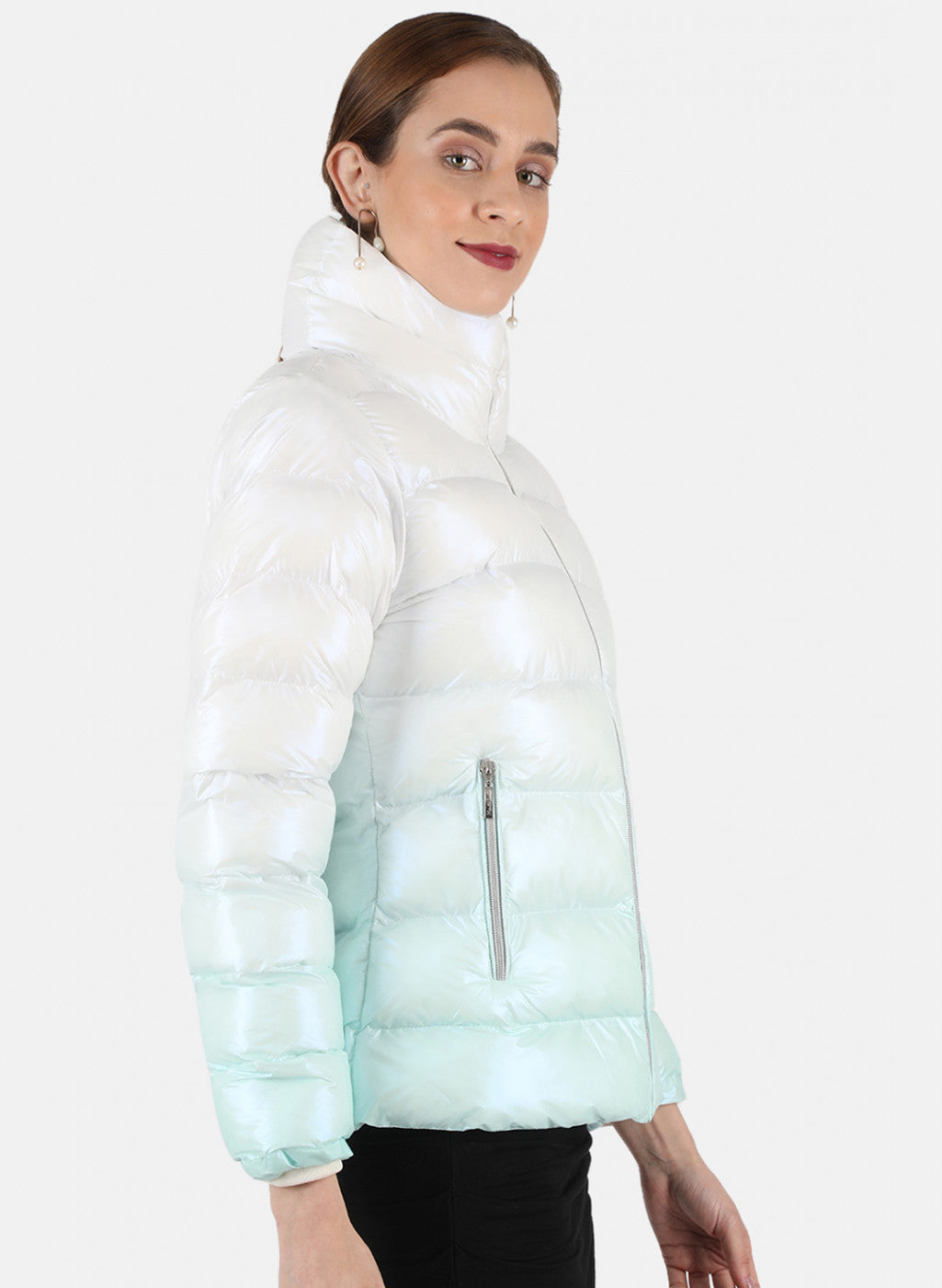 Women Blue Zig-Zag Jacket
