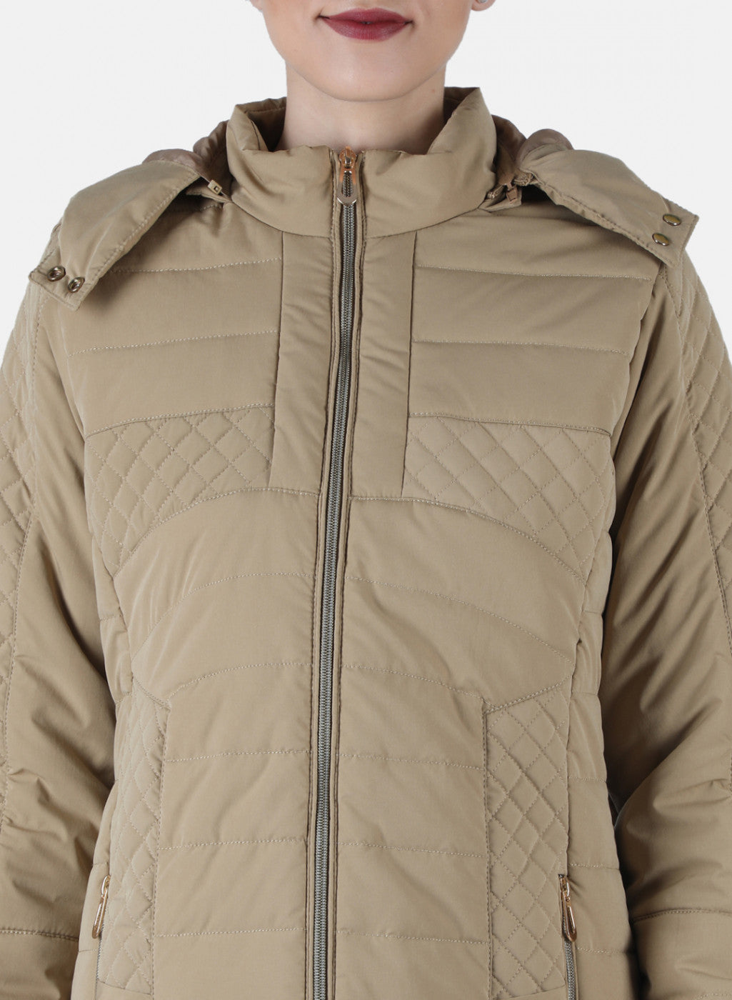 Women Beige Solid Jacket