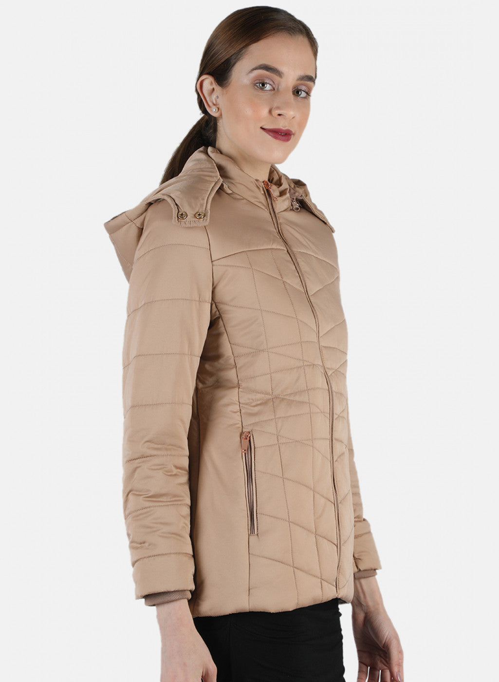 Women Brown Solid Jacket