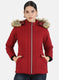 Women Maroon Solid Jacket