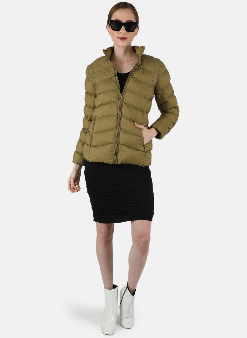 Women Brown Solid Jacket