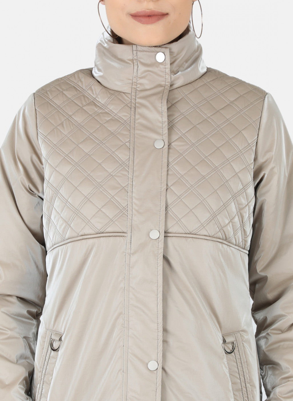 Women Beige Solid Jacket