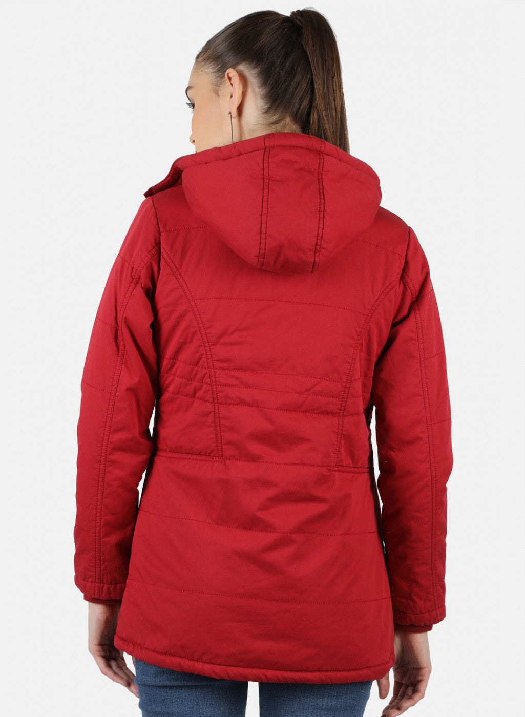 Women Red Solid Jacket