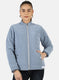 Women Blue Solid Jacket