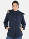 Women Blue Solid Jacket