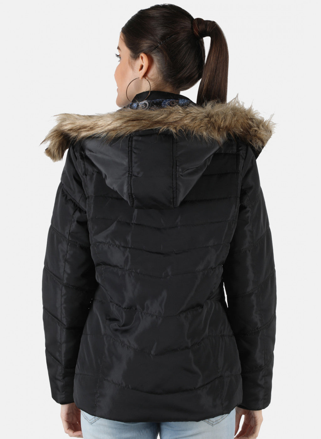 Women Black Solid Jacket