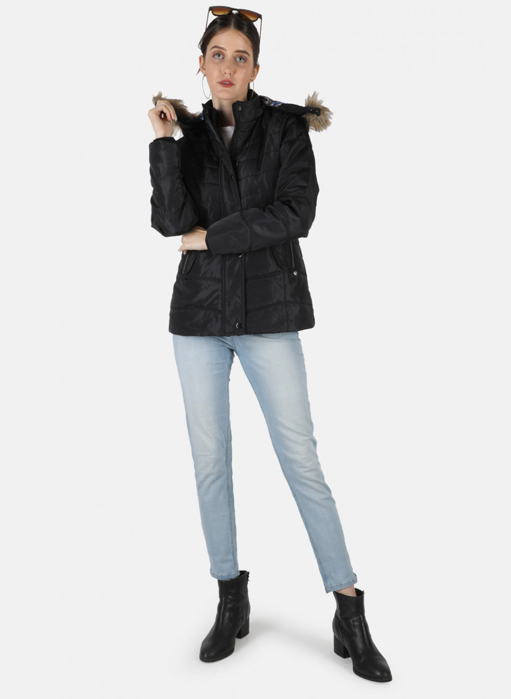 Women Black Solid Jacket