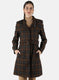 Women Brown Check Coat