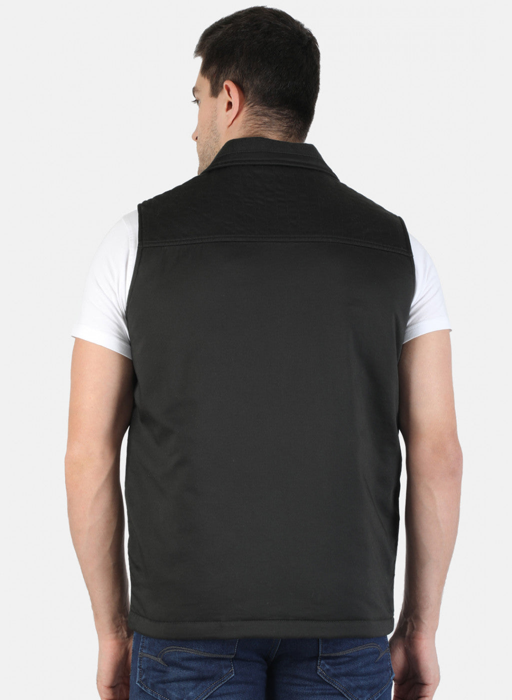 Men Black Solid Jacket