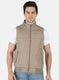Men Beige Solid Jacket