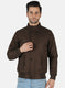 Men Brown Solid Jacket