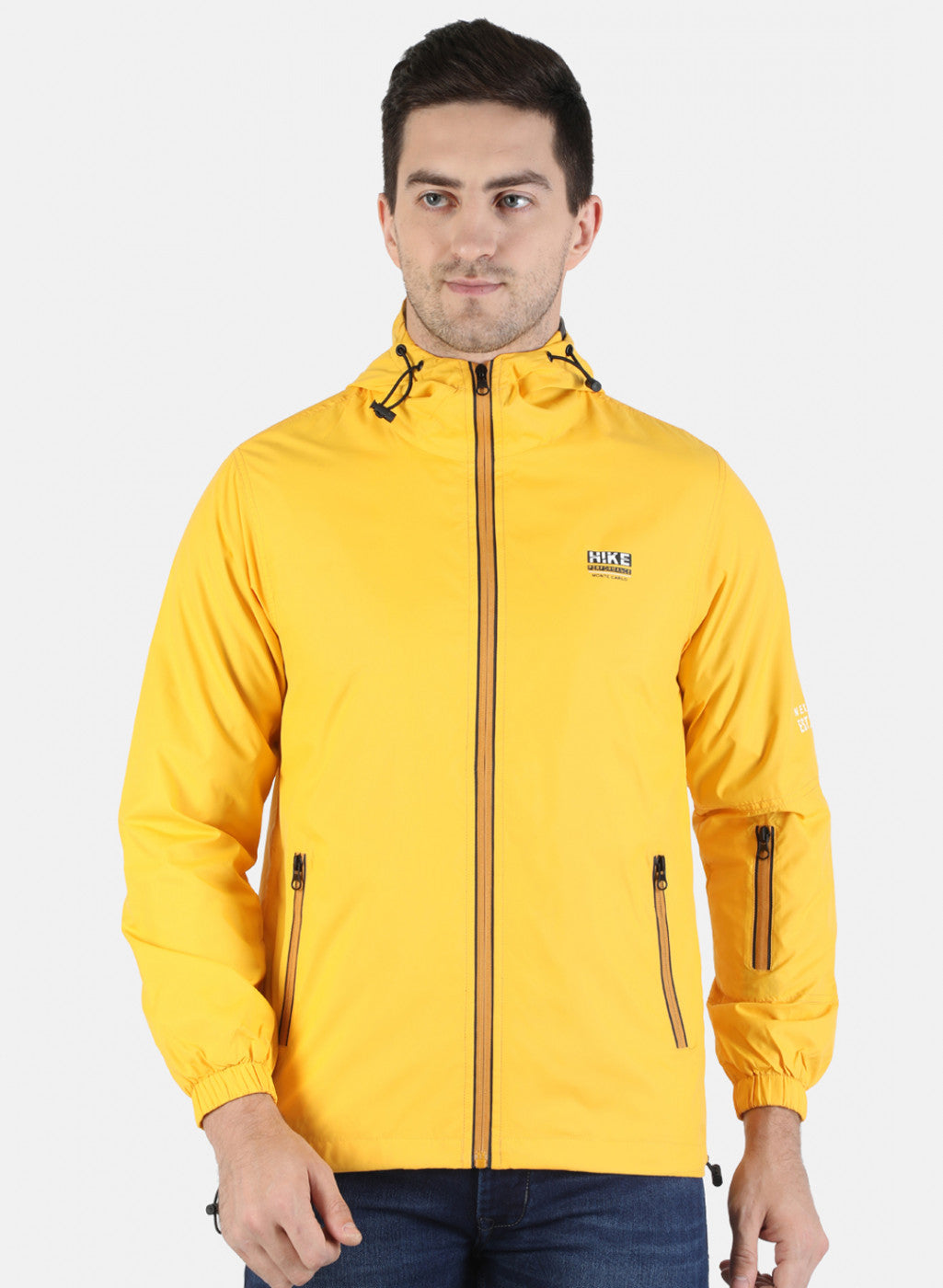 Men Yellow Solid Jacket