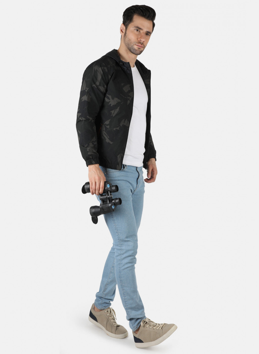 Men Black Printed Jacket