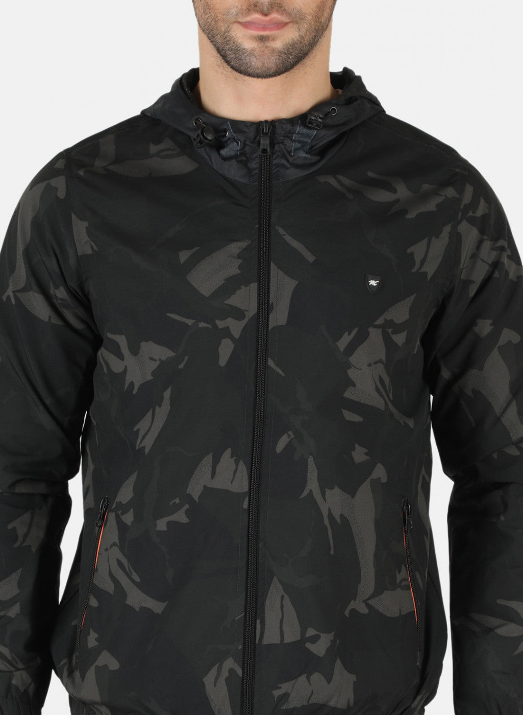 Men Black Printed Jacket