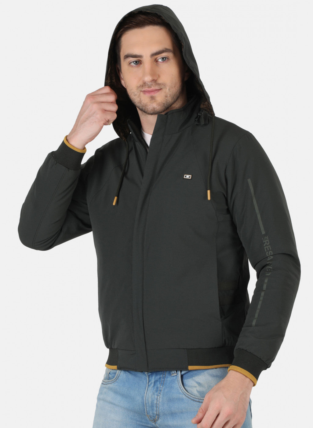 Men Black Solid Jacket