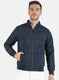 Men NAvy Blue Printed Jacket