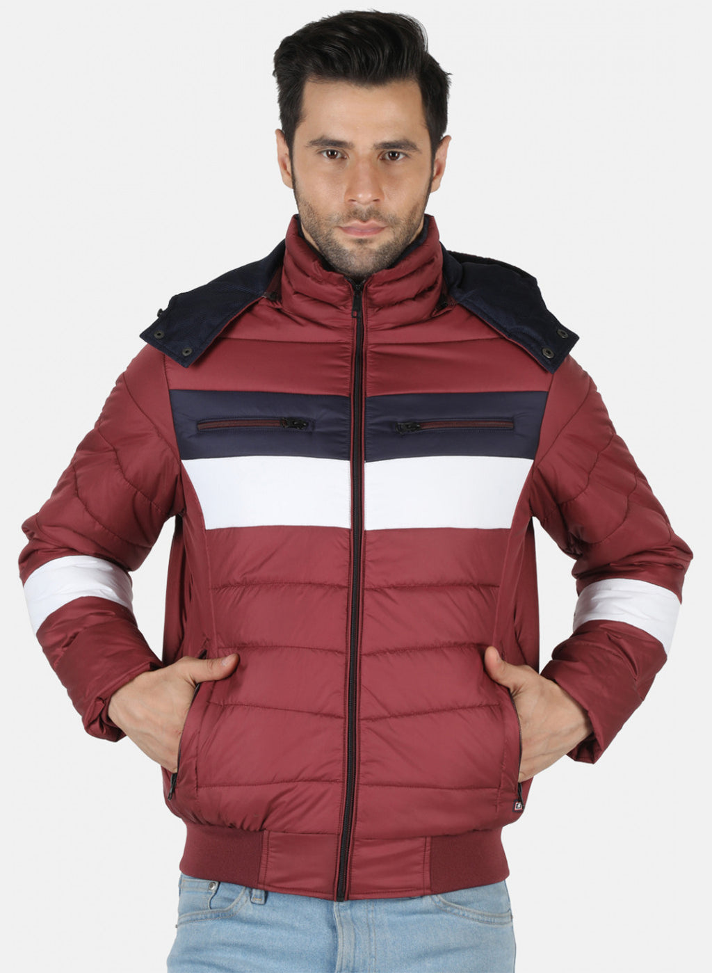 Men Red Printed Jacket