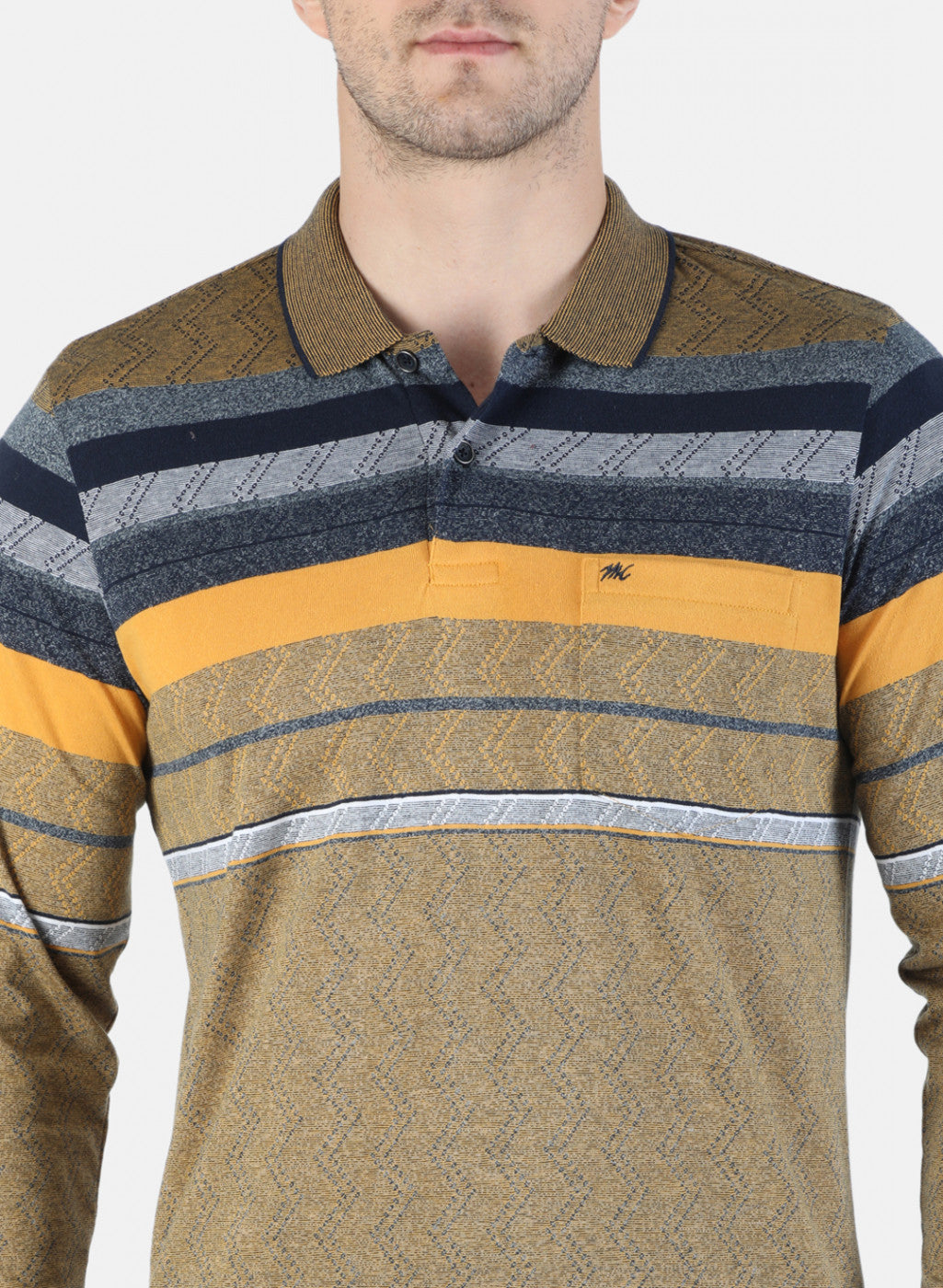 Men Gold Stripe T-Shirt