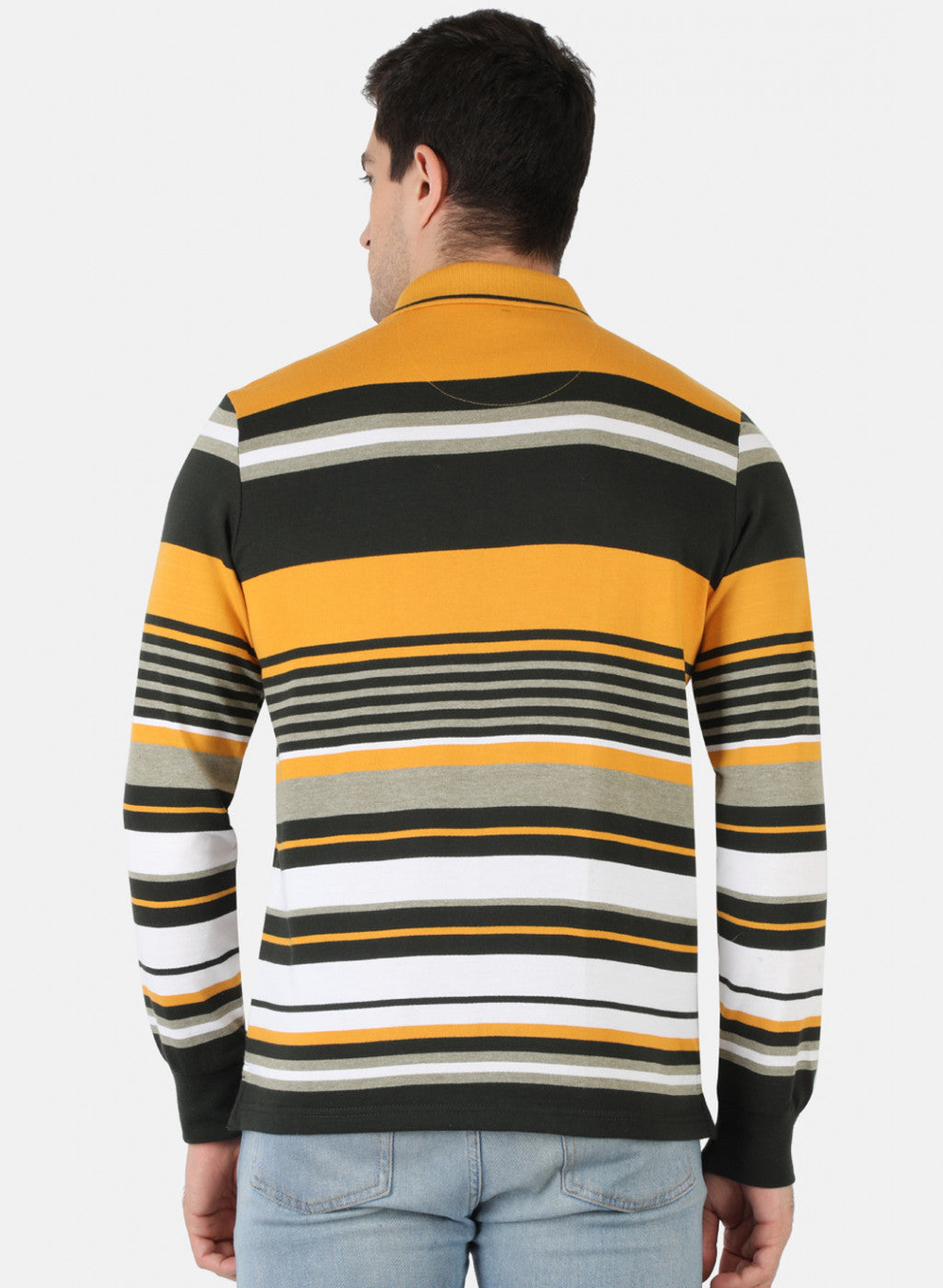 Men Mustard Stripe T-Shirt