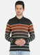 Men Olive Stripe T-Shirt