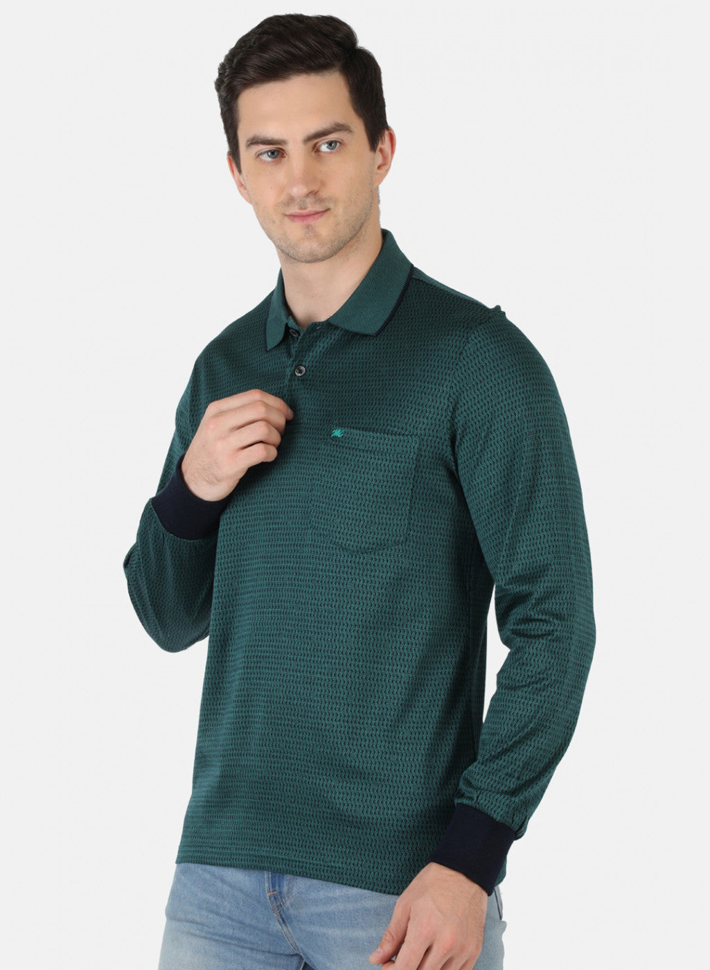 Men Green Stripe T-Shirt