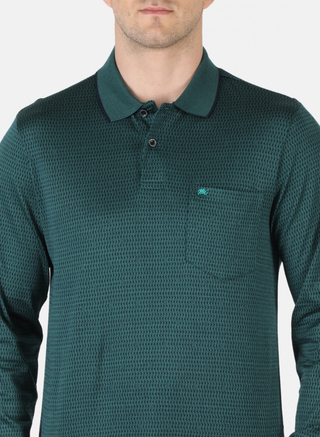 Men Green Stripe T-Shirt