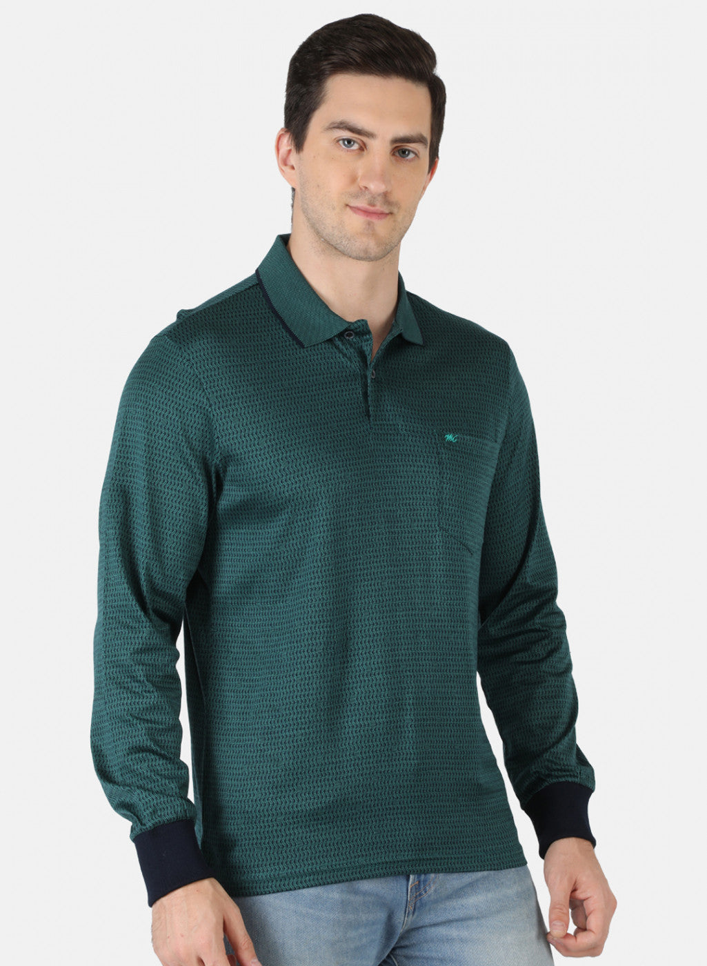 Men Green Stripe T-Shirt