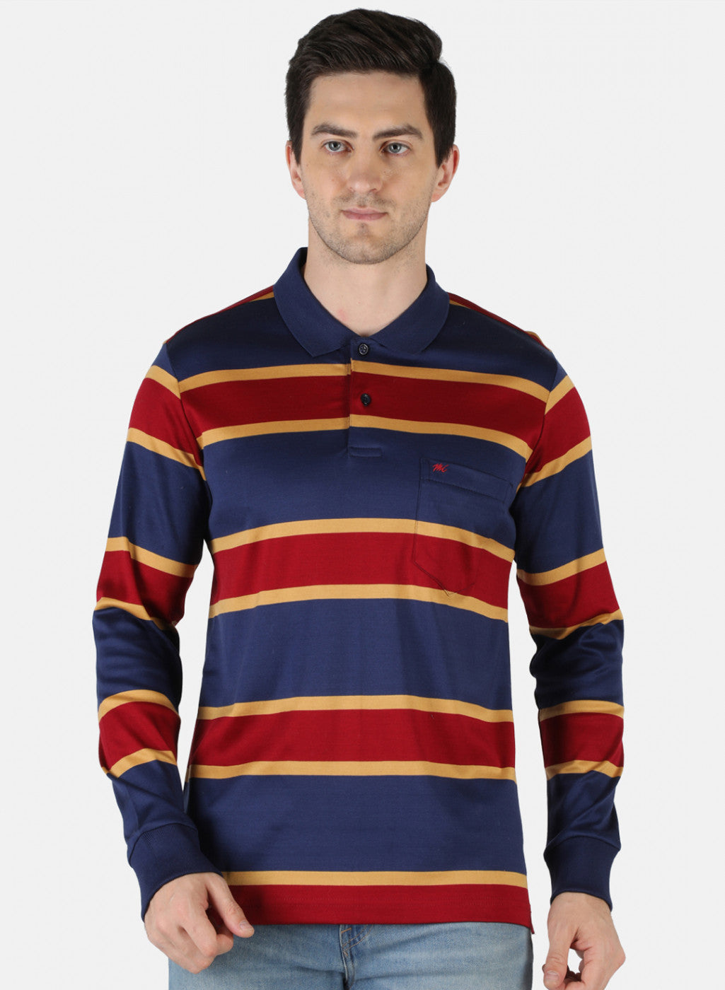 Men Blue Stripe T-Shirt